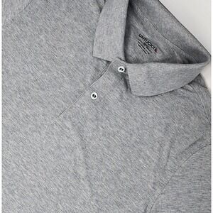 UNTUCKit Damaschino Polo Shirt Mens Small Gray Short Sleeve‎ Cotton Golf EUC